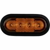 Buyers Products 6 Inch LED Oval Strobe Light with Amber LEDs and Amber Lens SL62AO